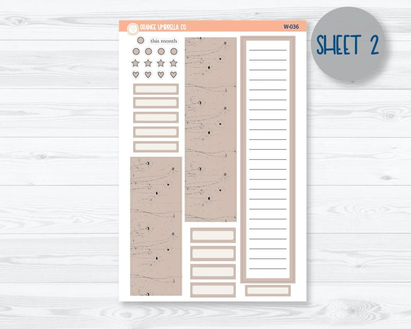 A5 Coil Monthly Planner Stickers | September Wildflowers Palette | W-011-030-036