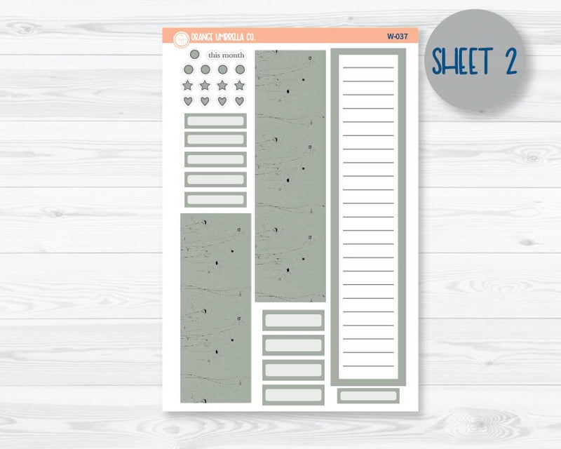 A5 Coil Monthly Planner Stickers | October Wildflowers Palette | W-012-031-037