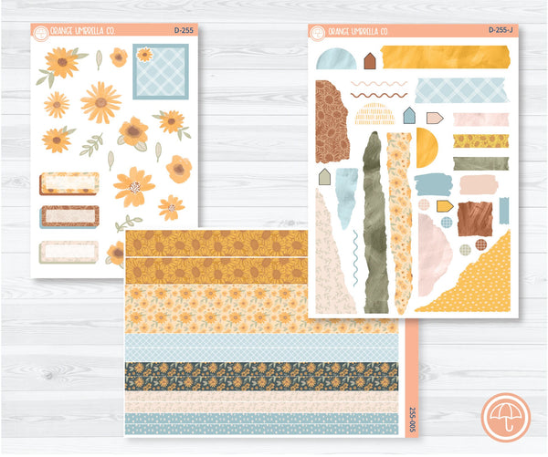 Sun-Drenched Kit Deco Planner Stickers | D-255