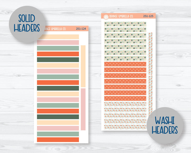 A5 Daily Duo Planner Kit Stickers | Petals 251-121