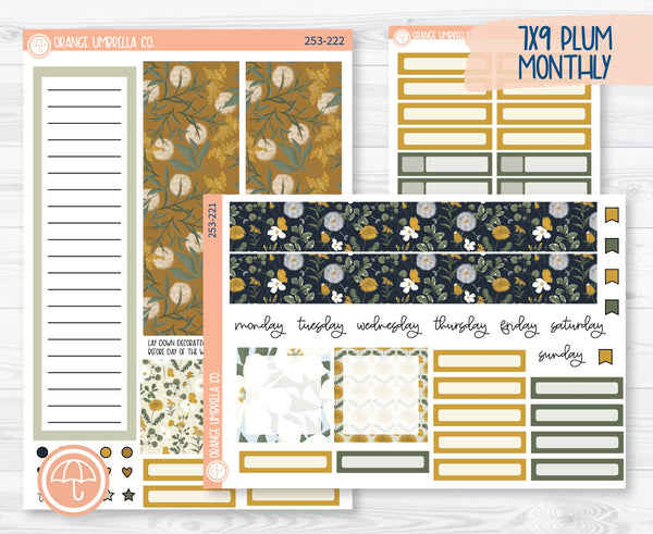 7x9 Plum Monthly Planner Kit Stickers | Wishful 253-221