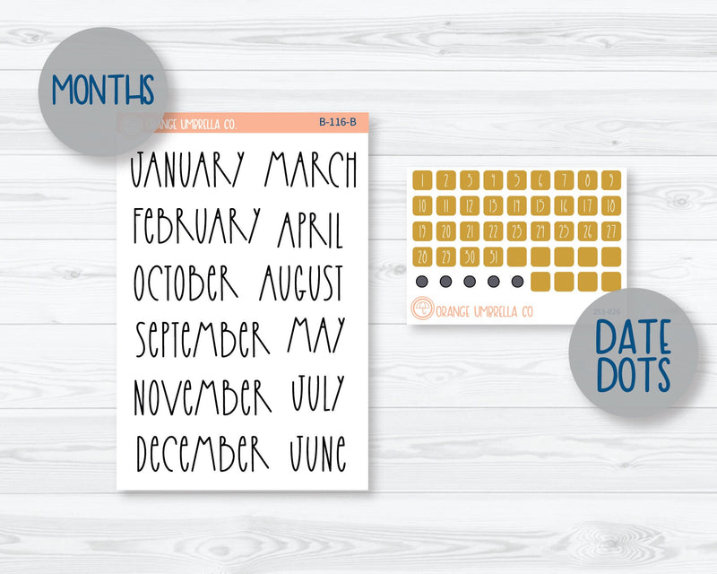Hobonichi Weeks Monthly Planner Kit Stickers | Wishful 253-301