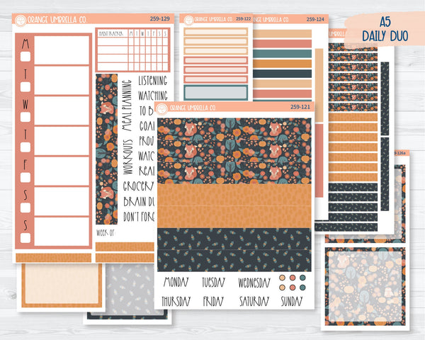 A5 Daily Duo Planner Kit Stickers | Feisty Fox 259-121