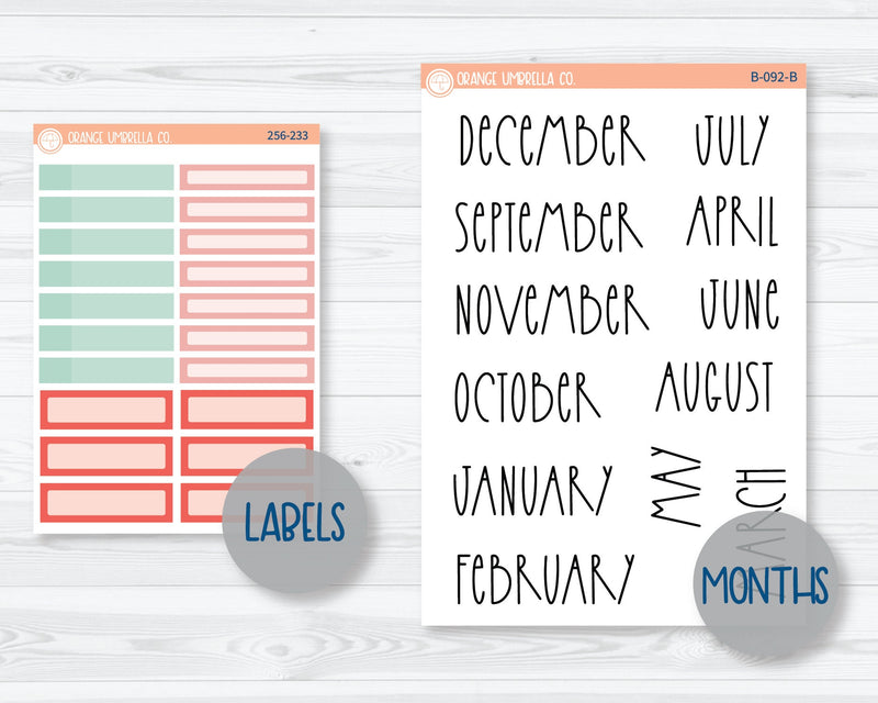 8.5x11 Plum Monthly Planner Kit Stickers | Smarty Pants 256-231