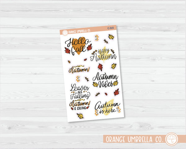 Fall/Autumn Quote Planner Stickers | C-315