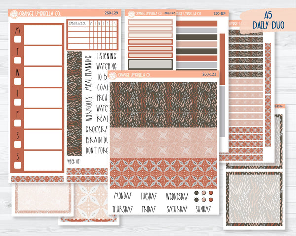 A5 Daily Duo Planner Kit Stickers | Sophisticated 260-121