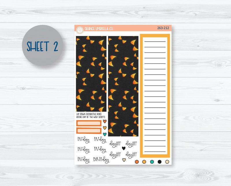 A5 Plum Monthly Planner Kit Stickers | Fright Night 263-211