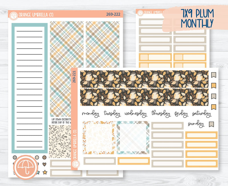 7x9 Plum Monthly Planner Kit Stickers | Bittersweet 269-221