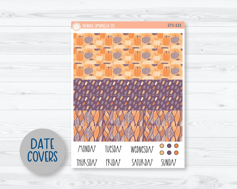 A5 Daily Duo Planner Kit Stickers | Pumpkins at Twilight 271-121