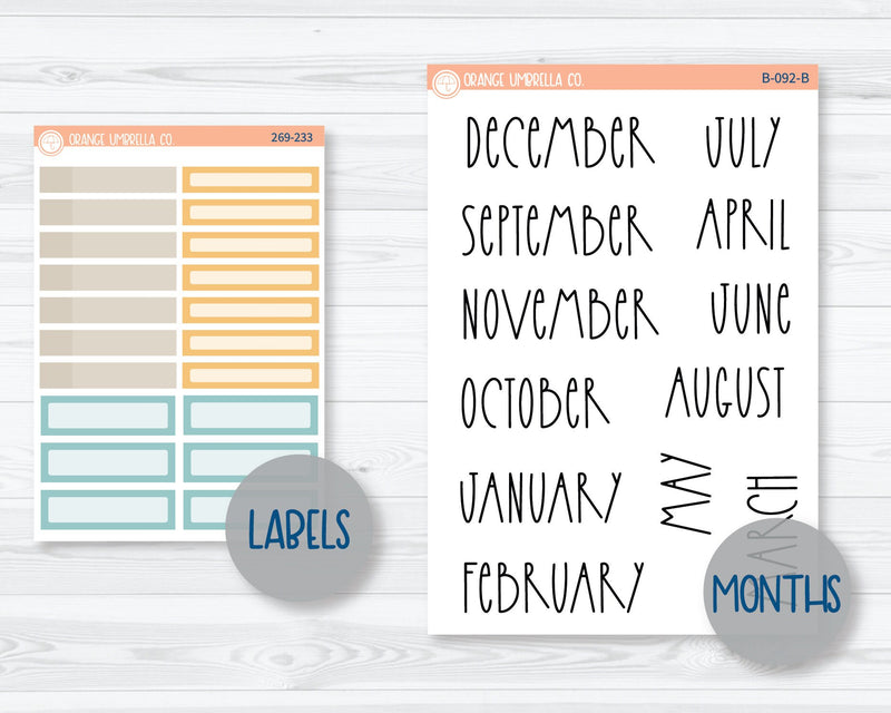 8.5x11 Plum Monthly Planner Kit Stickers | Bittersweet 269-231
