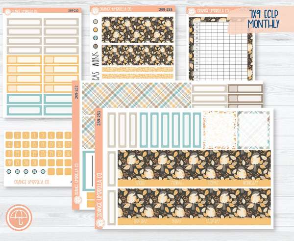 7x9 ECLP Monthly Planner Kit Stickers | Bittersweet 269-251
