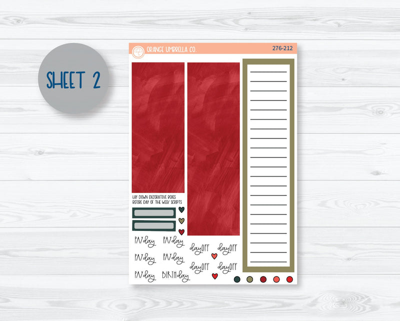 A5 Plum Monthly Planner Kit Stickers | Berry Festive 276-211