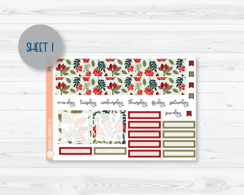 7x9 Plum Monthly Planner Kit Stickers | Berry Festive 276-221