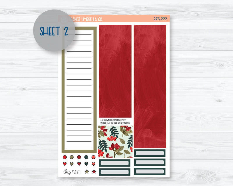 7x9 Plum Monthly Planner Kit Stickers | Berry Festive 276-221