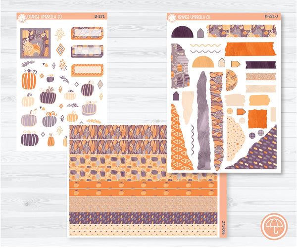 Pumpkins at Twilight Kit Deco Planner Stickers | D-271