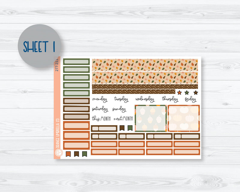 A5 Plum Monthly Planner Kit Stickers | Leaf Pile 277-211