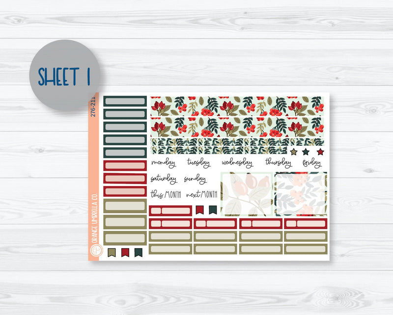 A5 Plum Monthly Planner Kit Stickers | Berry Festive 276-211