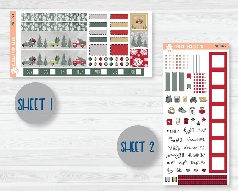 Hobonichi Weeks Planner Kit Stickers | Fresh Cut Trees 287-071