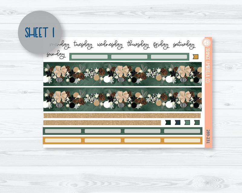 8.5x11 Plum Monthly Planner Kit Stickers | Sparkle 289-231