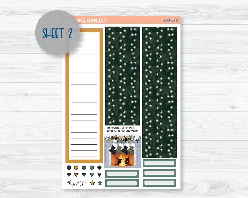 7x9 Plum Monthly Planner Kit Stickers | Sparkle 289-221