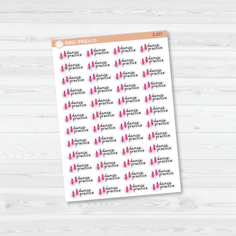Dance Practice Event Shoes Icon Planner Stickers | F16 | E-257