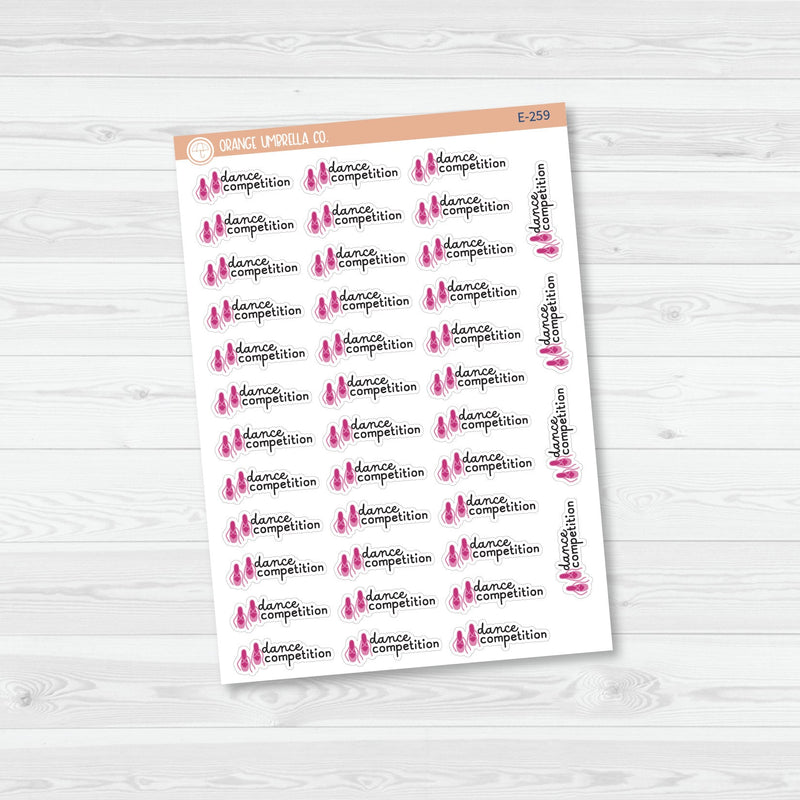 Dance Competition Event Shoes Icon Planner Stickers | F16 | E-259