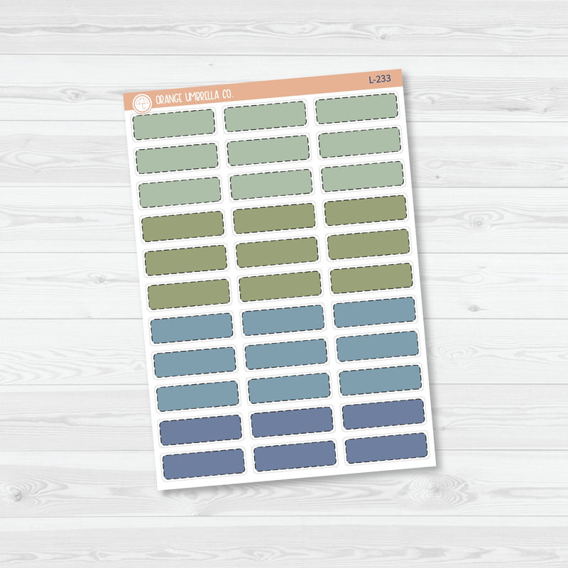Stitched Appointment 1/3 Box Planner Stickers | Neutrals | L-235 / 922-003-309L-WH