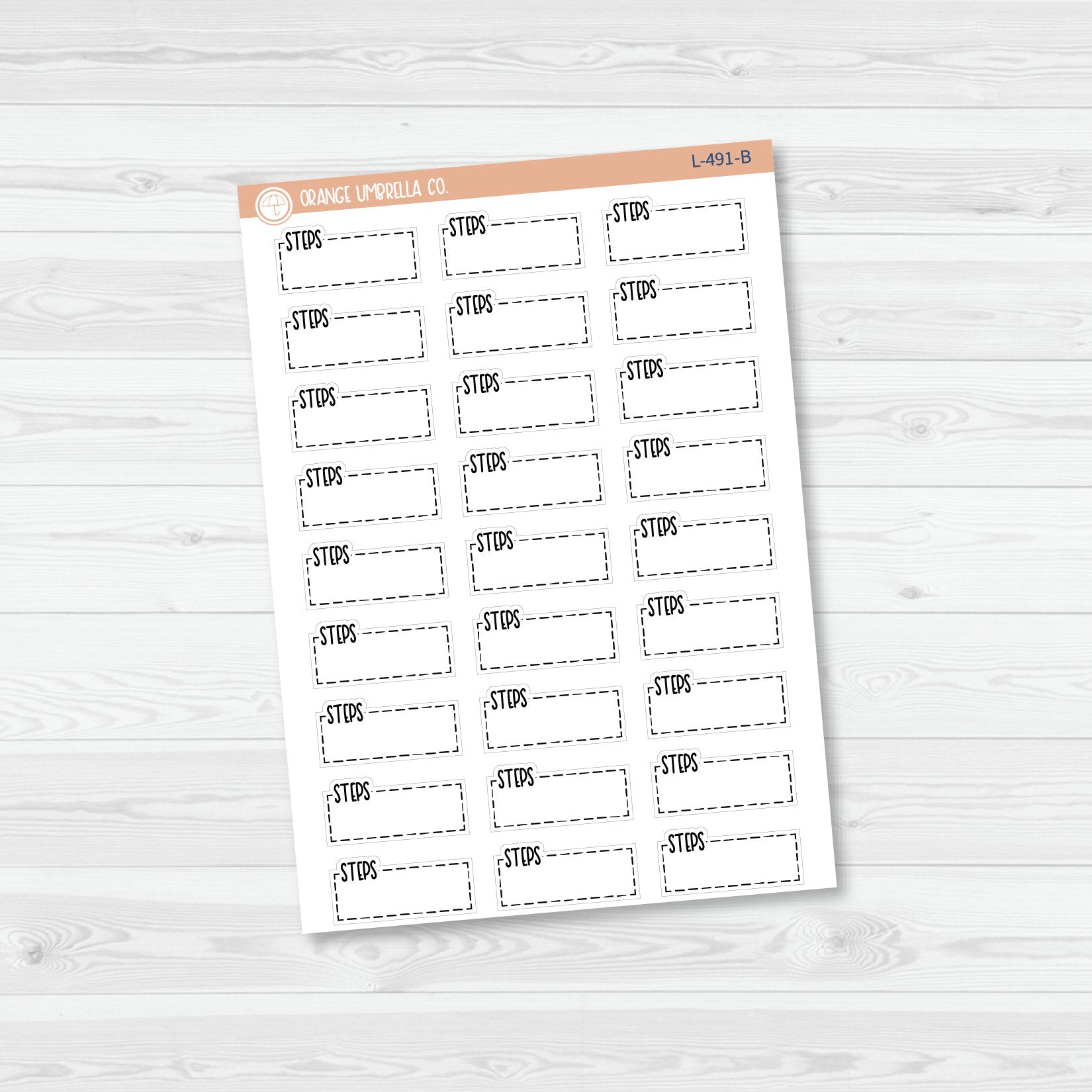 Steps Hobonichi Stitched Quarter Box Planner Stickers | L-491