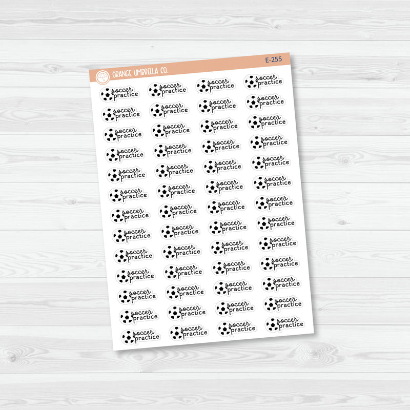 Soccer Practice Event Planner Stickers | F16 | E-255