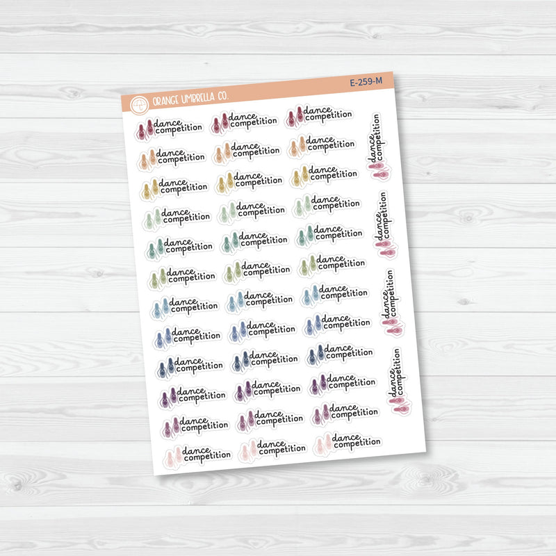 Dance Competition Event Shoes Icon Planner Stickers | F16 | E-259