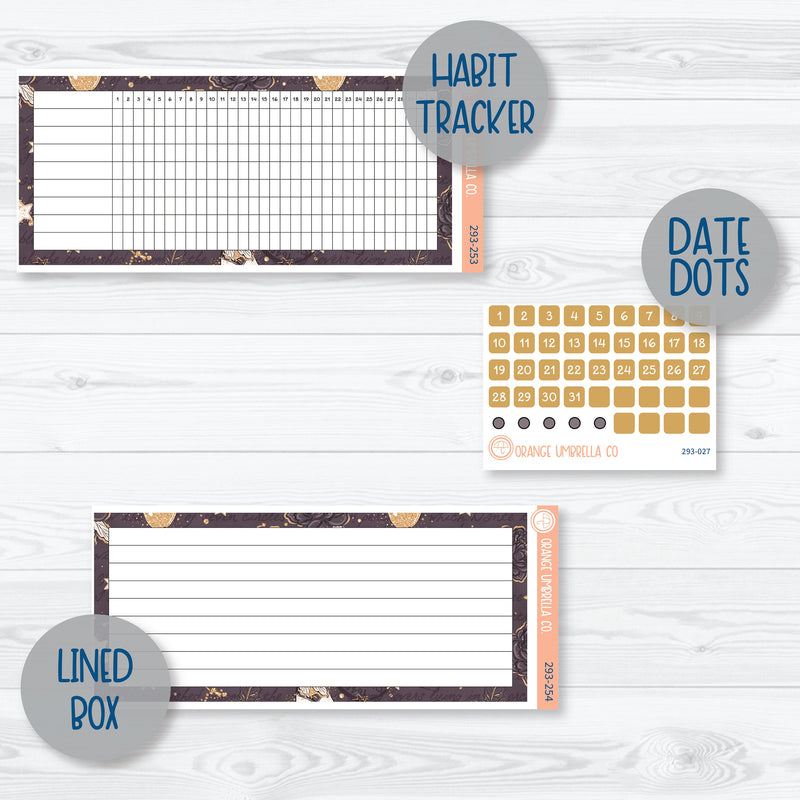 New Year's 7x9 ECLP Monthly & Dashboard Planner Kit Stickers | 293-251