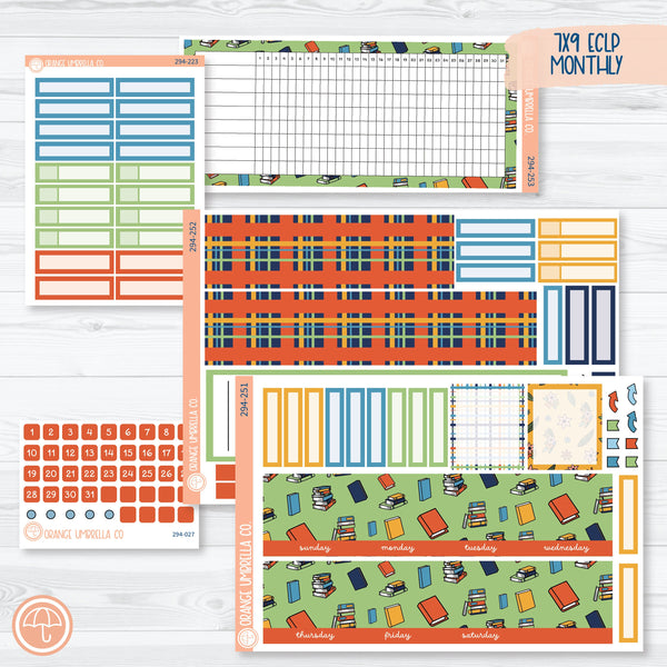 I'm Booked | Reading 7x9 ECLP Monthly & Dashboard Planner Kit Stickers | 294-251