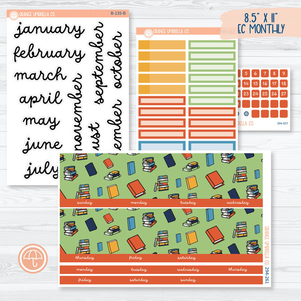 I'm Booked | Reading 8.5 ECLP Monthly Planner Kit Stickers | 294-261