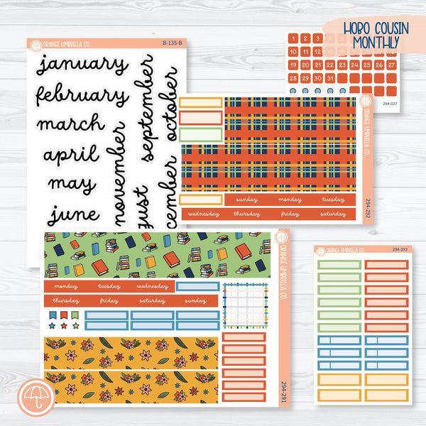 I'm Booked | Reading Hobonichi Cousin Monthly Planner Kit Stickers | 294-291