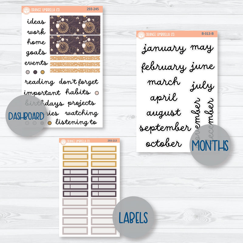 New Year's 7x9 ECLP Monthly & Dashboard Planner Kit Stickers | 293-251