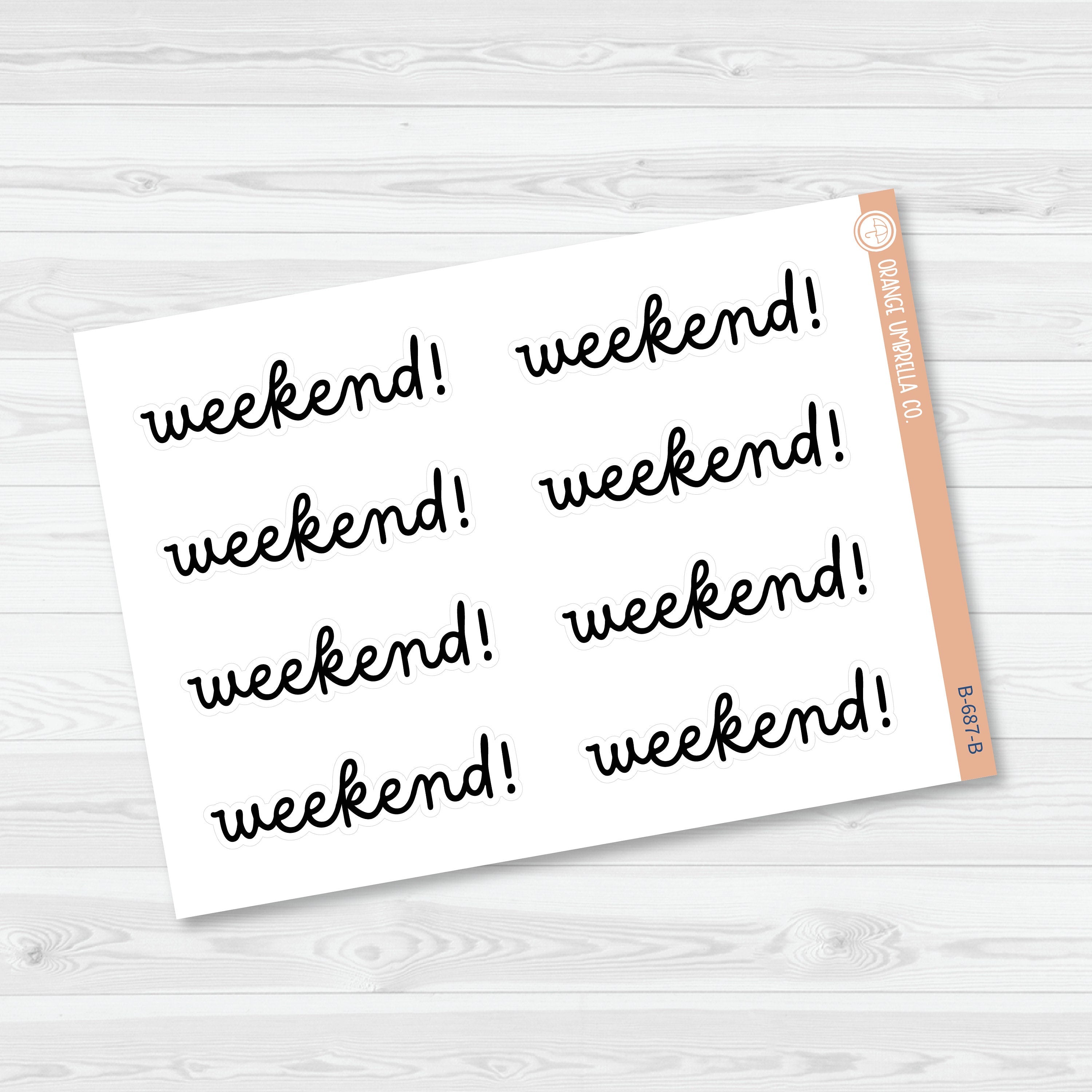 Weekend Planner Stickers | F16 | B-687