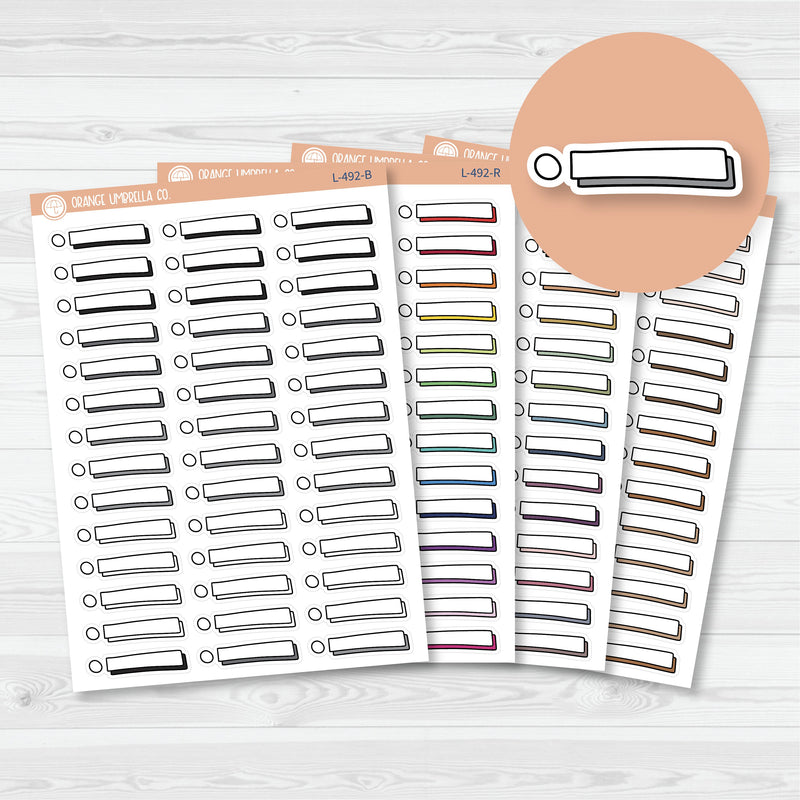 Check List Hand Doodled Label Planner Stickers | L-492