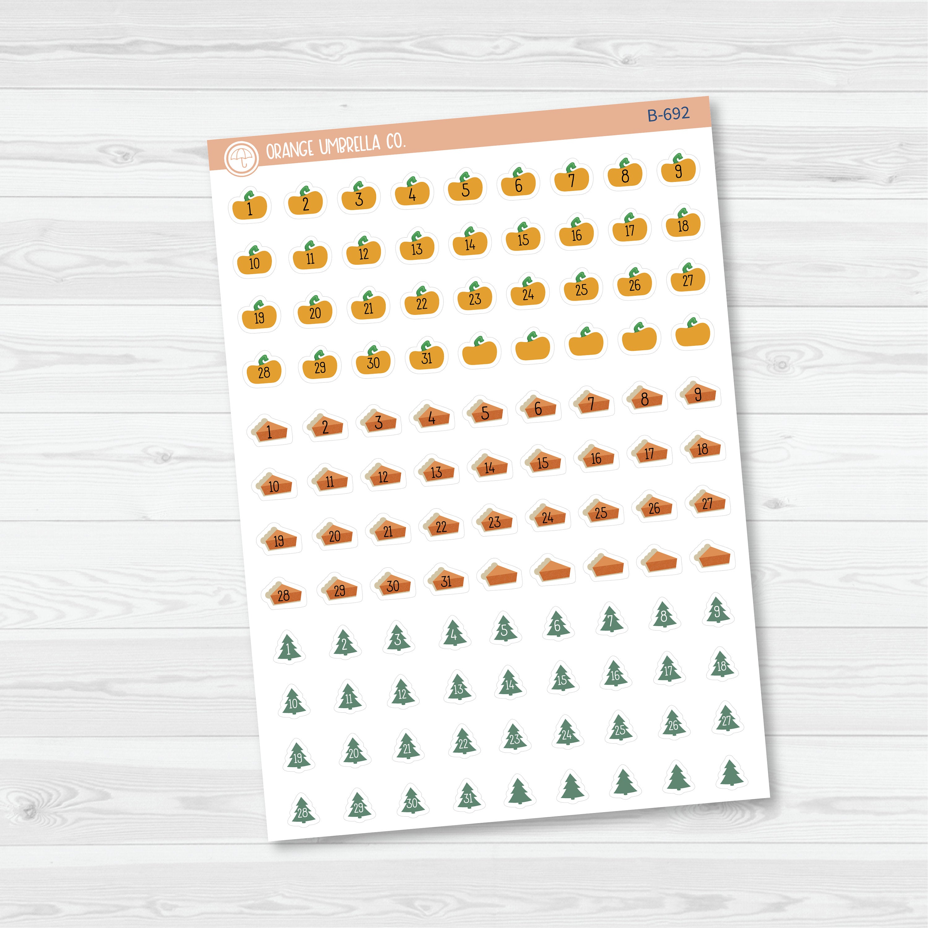 Yearly Themed Date Dots | 3 Months Holiday Planner Stickers | B-689-692