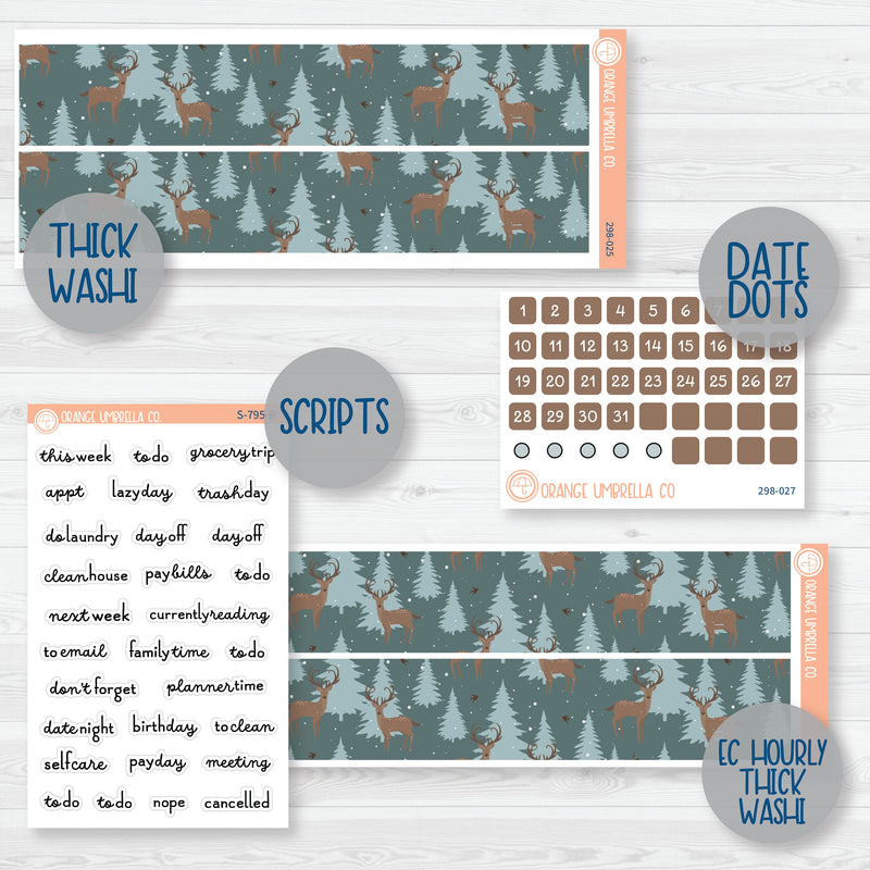 Yes Deer | Winter Weekly Add-On Planner Kit Stickers | 298-012