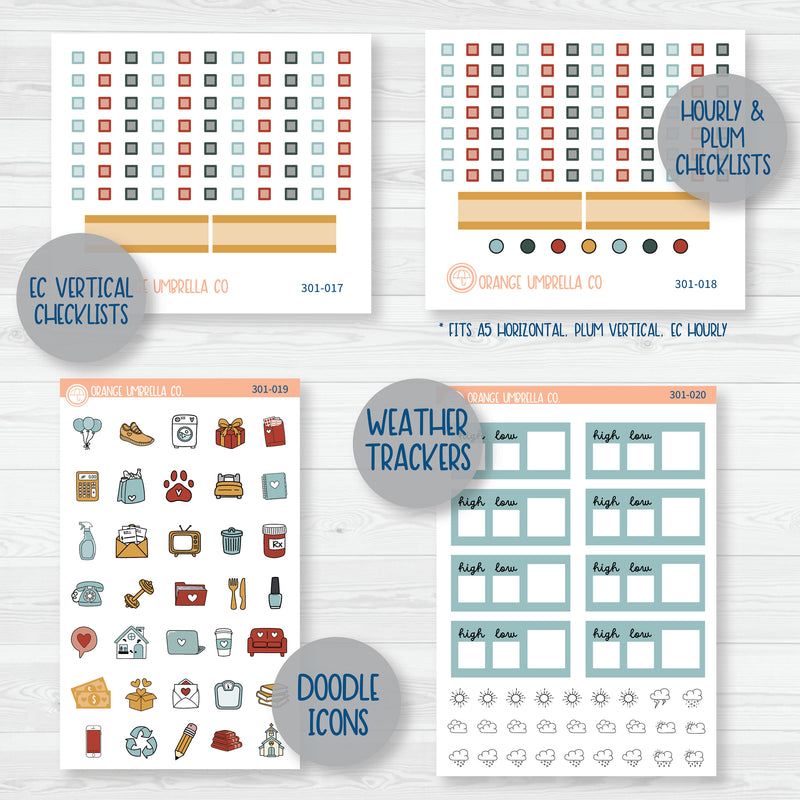 Tweetheart | February Weekly Add-On Planner Kit Stickers | 301-012