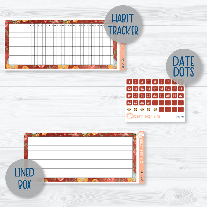 Tweetheart | February 7x9 ECLP Monthly & Dashboard Planner Kit Stickers | 301-251