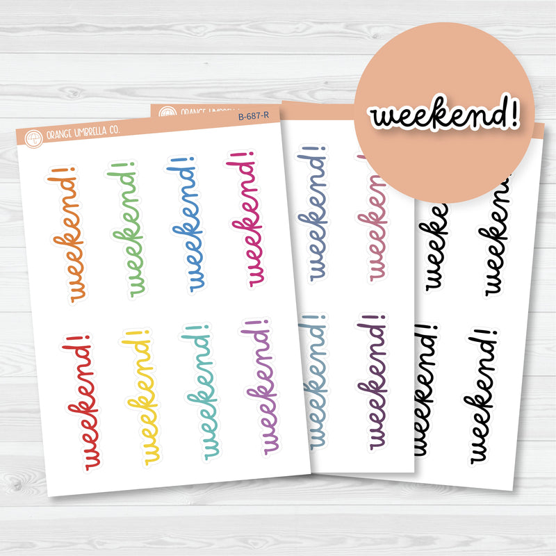 Weekend Planner Stickers | F16 | B-687