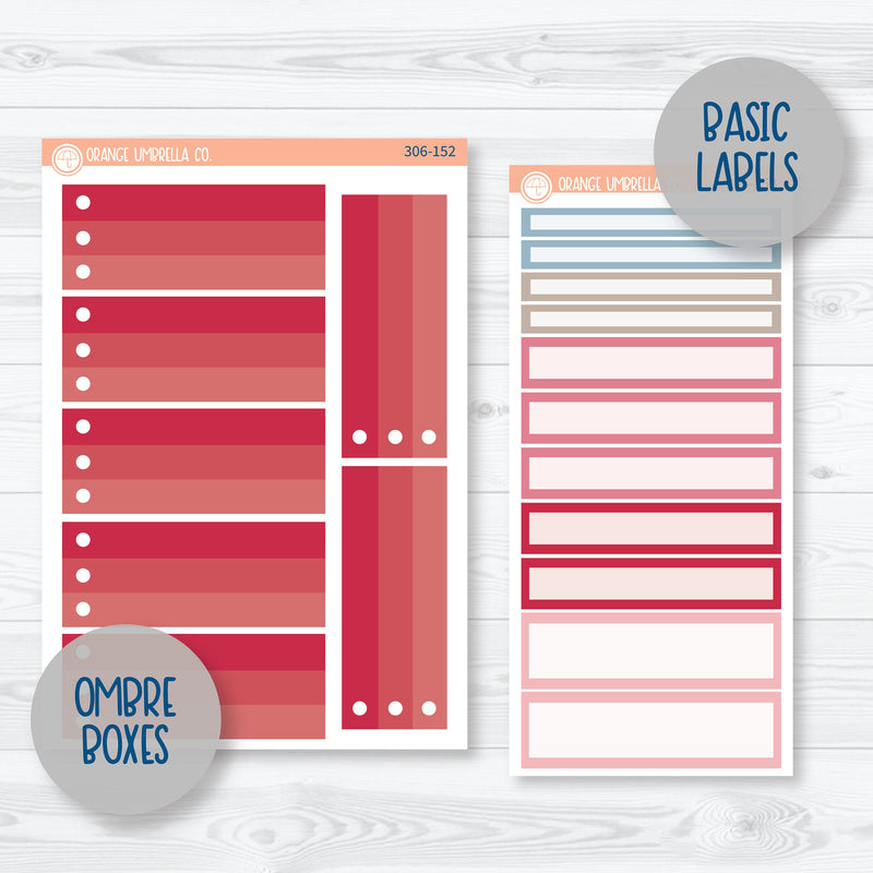 Lovestruck | February 7x9 Plum Daily Planner Kit Stickers | 306-151