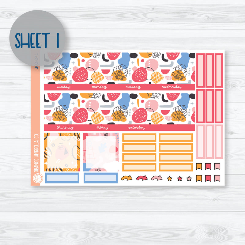 Amalie | Bright Pink A5 EC Monthly & Dashboard Planner Kit Stickers | 302-241