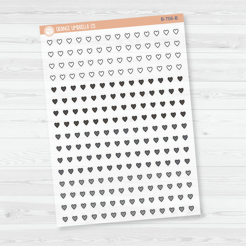 Tiny Heart Planner Stickers from Kits | Clear Matte | B-706-CM