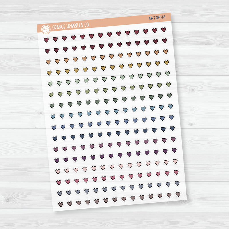 Tiny Heart Planner Stickers from Kits | Clear Matte | B-706-CM