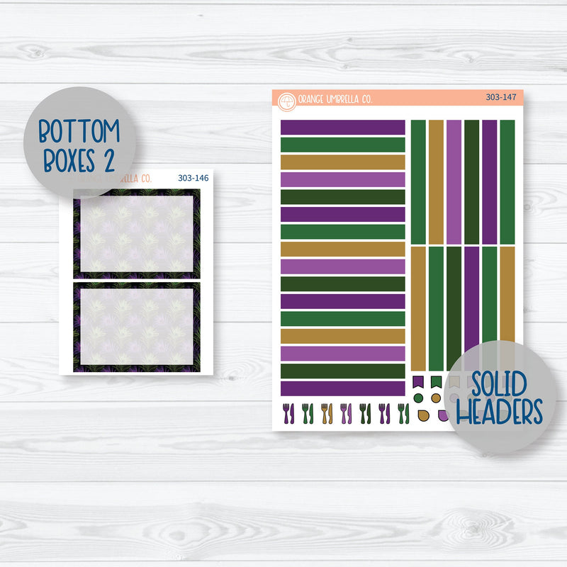 Party Gras | Mardi Gras A5 Plum Daily Planner Kit Stickers | 303-141