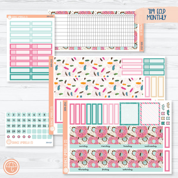 Donuts 7x9 ECLP Monthly & Dashboard Planner Kit Stickers | 309-251