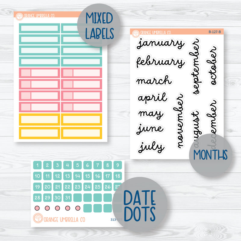 Easter 7x9 Plum Monthly Planner Kit Stickers | Hatching A Plan | 313-221