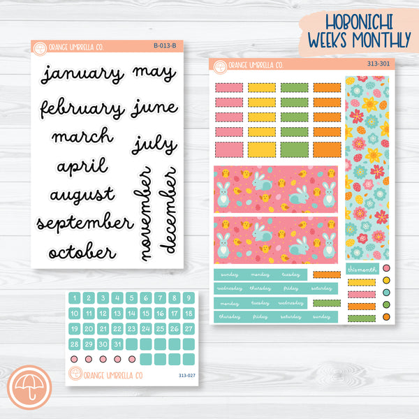Easter Hobonichi Weeks Monthly Planner Kit Stickers | Hatching A Plan | 313-301